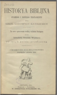 Historya biblijna Starego i Nowego Testamentu dla szkół ludowych katolickich