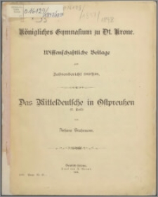 Das Mitteldeutsche in Ostpreußen Tl. 3