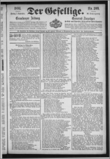 Der Gesellige : Graudenzer Zeitung 1894.09.07, Jg. 69, No. 209