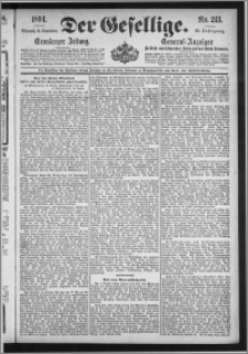 Der Gesellige : Graudenzer Zeitung 1894.09.12, Jg. 69, No. 213