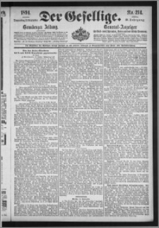 Der Gesellige : Graudenzer Zeitung 1894.09.13, Jg. 69, No. 214