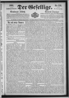 Der Gesellige : Graudenzer Zeitung 1894.09.27, Jg. 69, No. 226