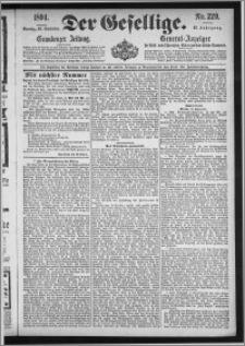 Der Gesellige : Graudenzer Zeitung 1894.09.30, Jg. 69, No. 229