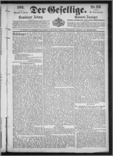 Der Gesellige : Graudenzer Zeitung 1894.10.03, Jg. 69, No. 231