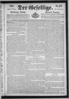 Der Gesellige : Graudenzer Zeitung 1894.10.05, Jg. 69, No. 233