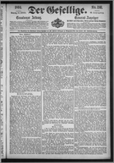 Der Gesellige : Graudenzer Zeitung 1894.10.14, Jg. 69, No. 241