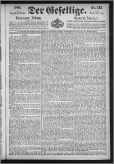 Der Gesellige : Graudenzer Zeitung 1894.10.16, Jg. 69, No. 242