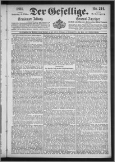 Der Gesellige : Graudenzer Zeitung 1894.10.18, Jg. 69, No. 244