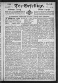 Der Gesellige : Graudenzer Zeitung 1894.10.20, Jg. 69, No. 246