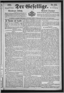 Der Gesellige : Graudenzer Zeitung 1894.10.31, Jg. 69, No. 255