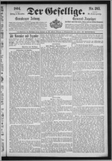 Der Gesellige : Graudenzer Zeitung 1894.11.09, Jg. 69, No. 263