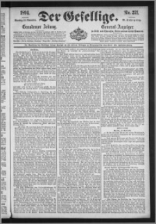 Der Gesellige : Graudenzer Zeitung 1894.11.18, Jg. 69, No. 271