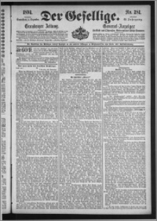 Der Gesellige : Graudenzer Zeitung 1894.12.01, Jg. 69, No. 281