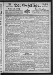 Der Gesellige : Graudenzer Zeitung 1894.12.04, Jg. 69, No. 283