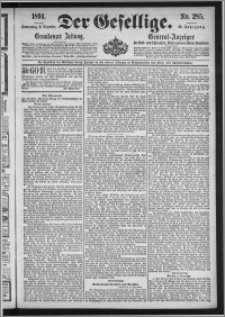 Der Gesellige : Graudenzer Zeitung 1894.12.06, Jg. 69, No. 285