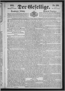 Der Gesellige : Graudenzer Zeitung 1894.12.19, Jg. 69, No. 296