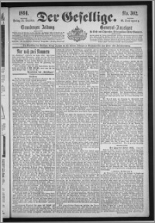 Der Gesellige : Graudenzer Zeitung 1894.12.28, Jg. 69, No. 302