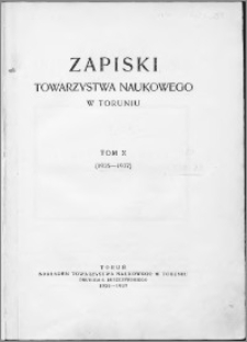 Zapiski Towarzystwa Naukowego w Toruniu, T. 10 nr 1/2, (1935)