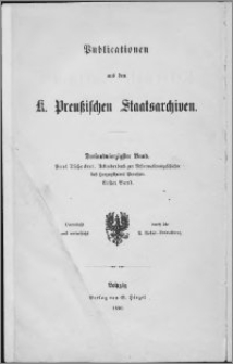 Urkundenbuch zur Reformationsgeschichte des Herzogthums Preußen. Bd. 1, Einleitung