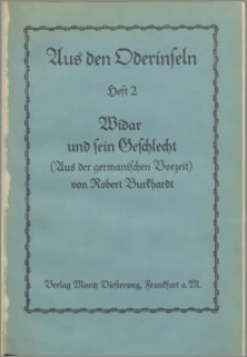 Widar und sein Geschlecht : (Aus der germanischen Vorzeit)