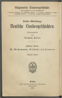 Geschichte von Pommern. Bd. 2, Bis zur Gegenwart