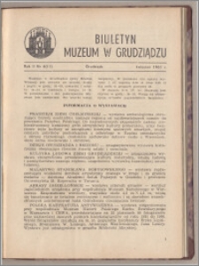 Biuletyn Muzeum w Grudziądzu kwiecień 1961, Rok II nr 4 (11)