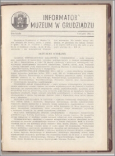 Informator Muzeum w Grudziądzu sierpień 1961, Rok II nr 8 (15)