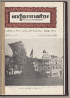 Informator Muzeum w Grudziądzu styczeń-marzec 1970, Rok XI nr 1 (83)