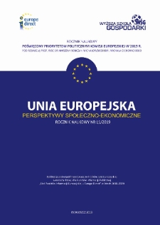 Unia Europejska - Perspektywy Społeczno-Ekonomiczne. Nr 1 (11)/2019