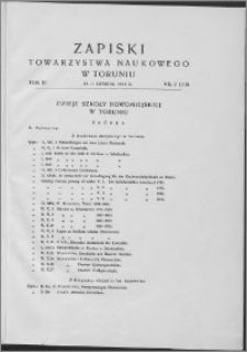 Zapiski Towarzystwa Naukowego w Toruniu, T. 11 nr 2, (1938)