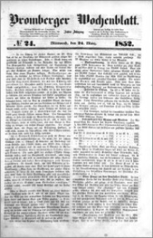 Bromberger Wochenblatt 1852.03.24 nr 24