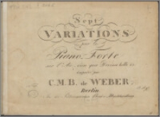 Sept Variations : pour le Piano-Forte sur l'Air-vien qua Dorina bella & c.