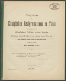Programm des Königlichen Realgymnasiums zu Tilsit