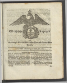 Elbingische Anzeigen von Handlungs- ökonomischen- historischen und litterarischen Sachen. IIItes Stück. Donnerstag den 7ten Juni 1787