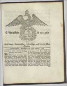 Elbingische Anzeigen von Handlungs- ökonomischen- historischen und litterarischen Sachen. XIIItes Stück. Donnerstag den 14ten Februar, 1788