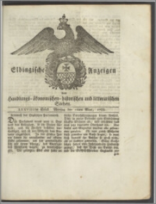 Elbingische Anzeigen von Handlungs- ökonomischen- historischen und litterarischen Sachen. XXXVIIItes Stück. Montag den 12ten May, 1788