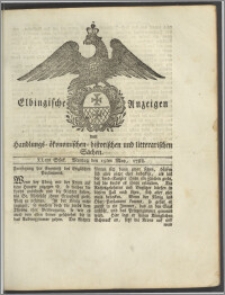Elbingische Anzeigen von Handlungs- ökonomischen- historischen und litterarischen Sachen. XLtes Stück. Montag den 19ten May, 1788