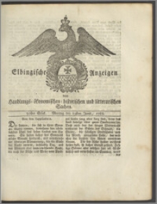 Elbingische Anzeigen von Handlungs- ökonomischen- historischen und litterarischen Sachen. 50stes Stück. Montag den 23sten Junii, 1788