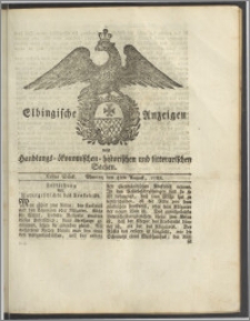 Elbingische Anzeigen von Handlungs- ökonomischen- historischen und litterarischen Sachen. 62stes Stück. Montag den 4ten August, 1788