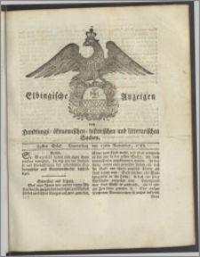 Elbingische Anzeigen von Handlungs- ökonomischen- historischen und litterarischen Sachen. 89stes Stück. Donnerstag den 13ten November, 1788
