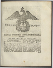 Elbingische Anzeigen von Handlungs- ökonomischen- historischen und litterarischen Sachen. 98stes Stück. Montag den 15ten December, 1788
