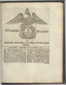 Elbingische Anzeigen von Handlungs- ökonomischen- historischen und litterarischen Sachen. 22tes Stück. Donnerstag den 19ten März, 1789