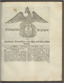 Elbingische Anzeigen von Handlungs- ökonomischen- historischen und litterarischen Sachen. 34tes Stück. Donnerstag den 30ten April, 1789