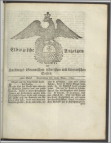 Elbingische Anzeigen von Handlungs- ökonomischen- historischen und litterarischen Sachen. 42tes Stück. Donnerstag den 28ten May, 1789