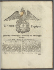 Elbingische Anzeigen von Handlungs- ökonomischen- historischen und litterarischen Sachen. 89tes Stück. Montag den 9ten November 1789