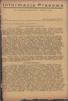 Informacja Prasowa 1946.08.29, nr 25