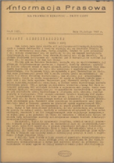 Informacja Prasowa 1947.02.20, nr 8 (49)