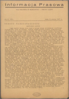 Informacja Prasowa 1947.03.20, nr 12 (53)