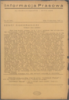 Informacja Prasowa 1947.04.17, nr 16 (57)