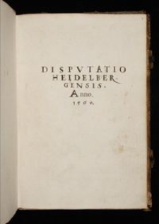 Disputatio Heidelbergensis inter Stosselium et Boquinum
